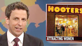 Skiver Says Touché to SNL’s Meyers on Hooters Hit